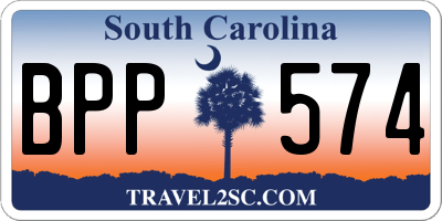 SC license plate BPP574