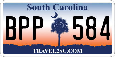 SC license plate BPP584