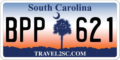 SC license plate BPP621