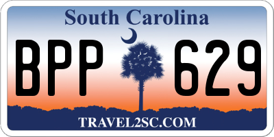 SC license plate BPP629