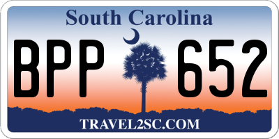 SC license plate BPP652