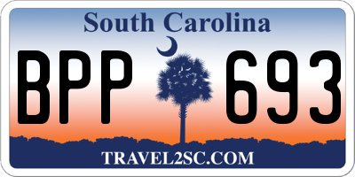 SC license plate BPP693