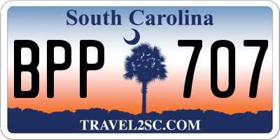 SC license plate BPP707