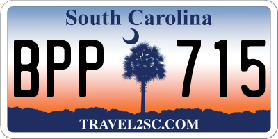 SC license plate BPP715