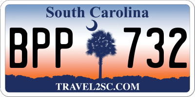SC license plate BPP732