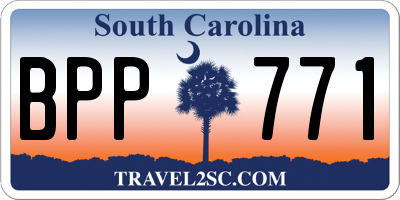 SC license plate BPP771