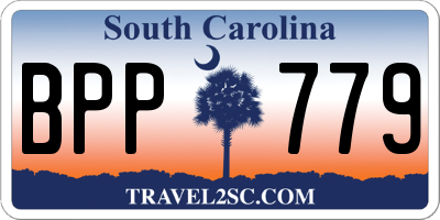 SC license plate BPP779