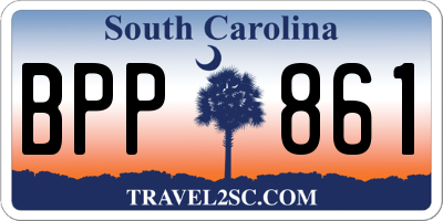 SC license plate BPP861