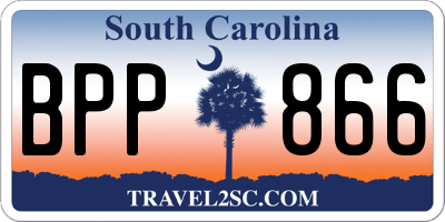 SC license plate BPP866