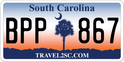 SC license plate BPP867