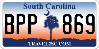 SC license plate BPP869