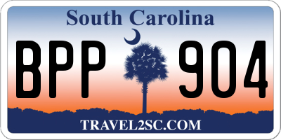 SC license plate BPP904