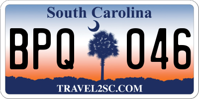 SC license plate BPQ046