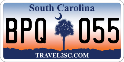 SC license plate BPQ055