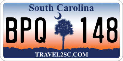 SC license plate BPQ148