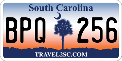 SC license plate BPQ256