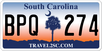 SC license plate BPQ274