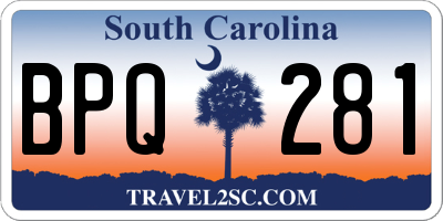 SC license plate BPQ281