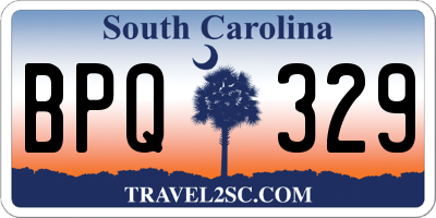SC license plate BPQ329