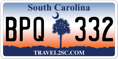 SC license plate BPQ332