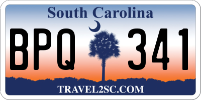 SC license plate BPQ341