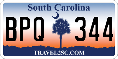 SC license plate BPQ344
