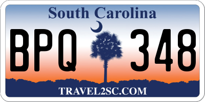 SC license plate BPQ348