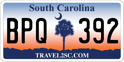 SC license plate BPQ392