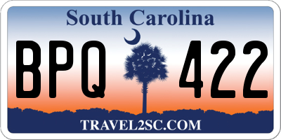 SC license plate BPQ422
