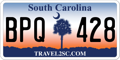 SC license plate BPQ428