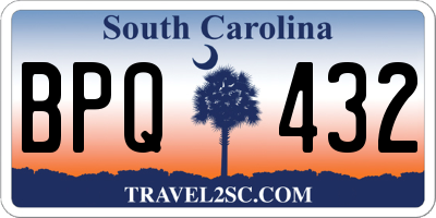 SC license plate BPQ432