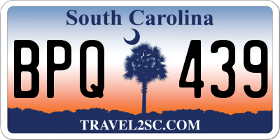 SC license plate BPQ439