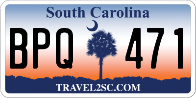 SC license plate BPQ471