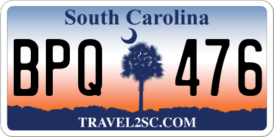 SC license plate BPQ476