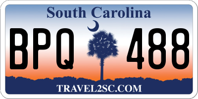 SC license plate BPQ488