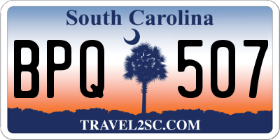 SC license plate BPQ507