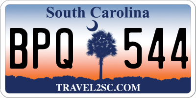 SC license plate BPQ544