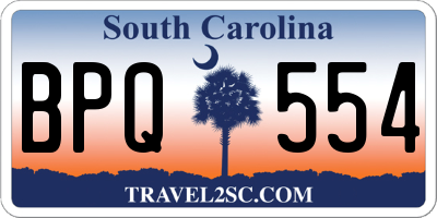 SC license plate BPQ554