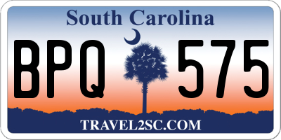 SC license plate BPQ575