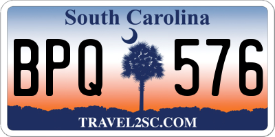 SC license plate BPQ576