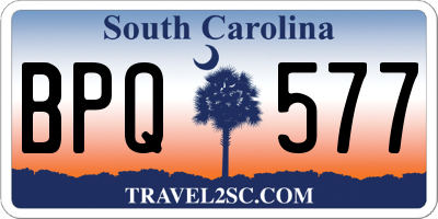 SC license plate BPQ577