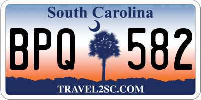 SC license plate BPQ582