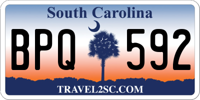 SC license plate BPQ592