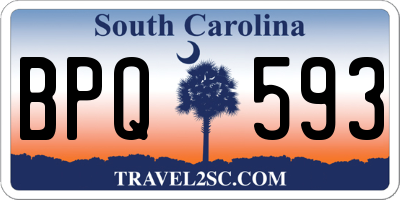 SC license plate BPQ593
