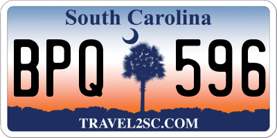 SC license plate BPQ596