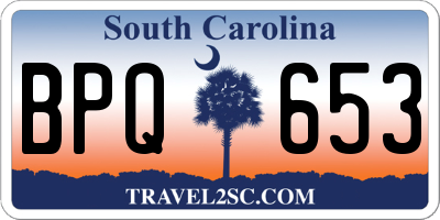 SC license plate BPQ653
