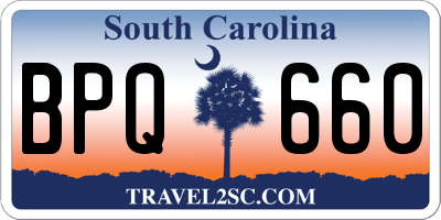 SC license plate BPQ660