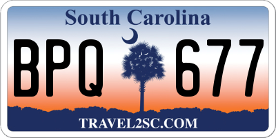 SC license plate BPQ677