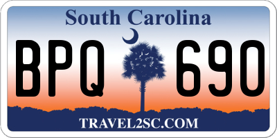 SC license plate BPQ690