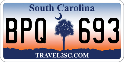 SC license plate BPQ693